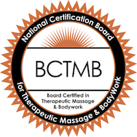 Board Certified in Therapeutic Massage and Bodywork (BCTMB), verify on Credly